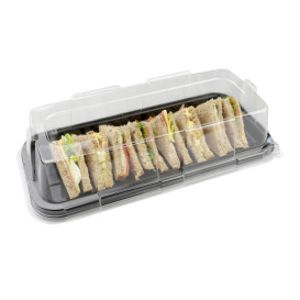 Coperchio Plastica Vassoio 35x16x8 cm (50 Pezzi)