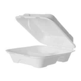Contenitori Canna Zucchero 3S Bianco 20x20x7,5cm (200 Pezzi)