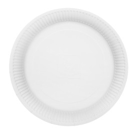Piatto in Cartone Rondo “Radial” Bianco Ø23cm 200gr/m² (650 Pezzi)