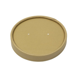 Coperchio in Cartone Kraft per Contenitore da Ø9,8cm (25 Pezzi)