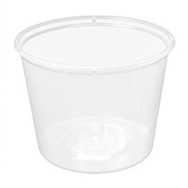 Contenitore di Plastica PP Trasparente con Coperchio 740ml (50 Uds)
