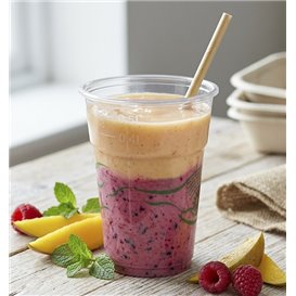 Bicchiere in PLA Biodegradabile Trasparente 250ml Ø7,3cm (25 Pezzi)