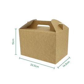 Scatola Menu Kraft 225x145x150mm (25 Pezzi)