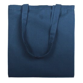Sacchetto Cotone con Manico Lungo Blu Marino 38x42cm (25 Pezzi)