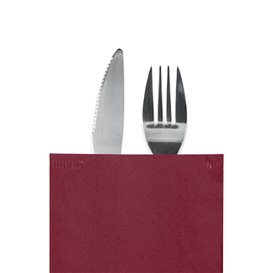 Busta per Posate con Tovaglioli Burdeaux 11x25cm (800 Pezzi)