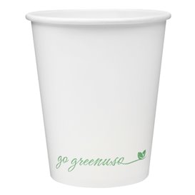 Bicchiere di Carta 9Oz/280ml Bianco Ø8,0cm (50 Pezzi)
