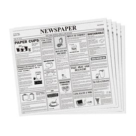 Carta Antigrasso "Periodico" 28x31cm (1000 Pezzi)