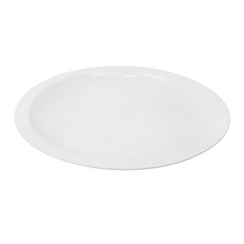 Piatto Duro Riutilizzabile Piano Bianco "Round" PP Ø18,5cm (600 Pezzi)