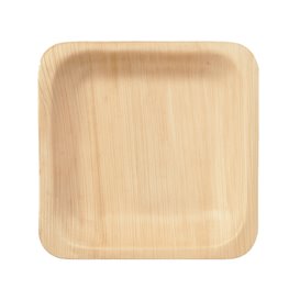 Piatto di Legno Quadrato 9x9cm (25 Pezzi)