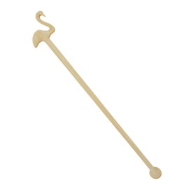 Agitatore per Bere in Bambù Fenicottero Rosa 14cm (600 Pezzi)