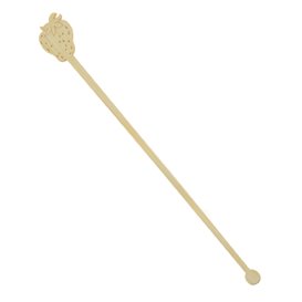 Agitatore per Bere in Bambù Fragola 18cm (600 Pezzi)