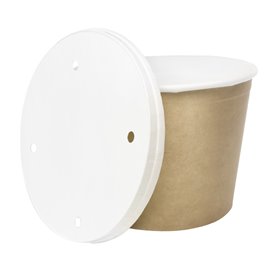 Secchio in cartone Kraft con Coperchio 1750ml (100 Pezzi)