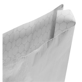 Sacchetto di Carta Alluminio Oleato Argento 22,3+5x20cm (250 Pezzi)