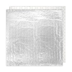 Carta Antigrasso Accoppiata con Alluminio 35x35cm (25 Pezzi)