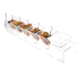 Portacono PS Trasparente 6 Fori 40x6,5x7cm (6 Pezzi)