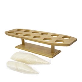Stand di Bambu per Cono 12 Bucos (4 Pezzi)