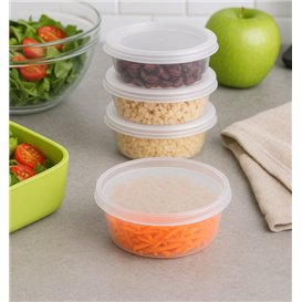 Contenitore in Plastica PP con Coperchio Trasparente “Deli Range” 240ml (240 Pezzi)