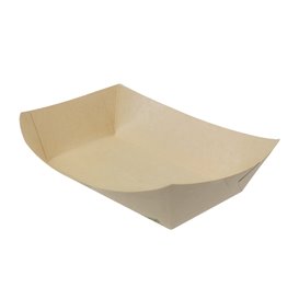 Barchetta in Cartoncino Bamboo Kraft 700ml 20,5x15x5,2cm (125 Pezzi)