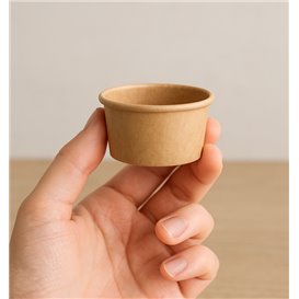 Contenitore Cartone Kraft per salse 75mll Ø7,3cm (1.000 Pezzi)