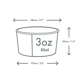 Coppetta di Carta per Gelato 4Oz/114ml (1.000 Pezzi)