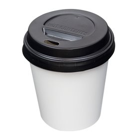 Coperchio con Foro per Bicchiere Nera Ø9,3cm (1.000 Pezzi)