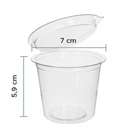 Contenitore Tondo Coperchio APET Transparente 125ml (405 Pezzi)
