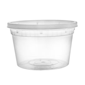 Contenitore in Plastica PP con Coperchio Trasparente “Deli Range” 460ml (240 Pezzi)