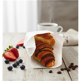 Sacchetto di Carta Bianca 12+6x20cm (1.000 Pezzi)