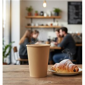 Bicchiere di Carta Kraft-Kraft 12Oz/360ml Ø9cm (1.000 Pezzi)
