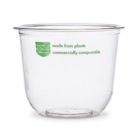 Ciotola Compostabile PLA Transparente 320 ml (50 Pezzi)
