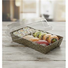 Coperchio Imballaggi Sushi rPET 12x6,2cm (50 Pezzi)