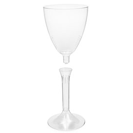 Calice Riutilizzabile PS Piede Trasparente Vino 180ml 2P (20 Pezzi)