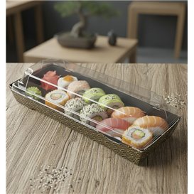 Coperchio Imballaggi Sushi rPET 22x9cm (400 Pezzi)