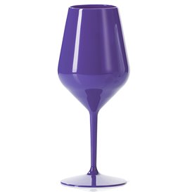 Calice da Vino Riutilizzabile Durevole in Tritan Viola 470ml (1 Pezzo)