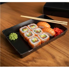 Contenitore per Sushi Cartone Nero 23,5x16cm (200 Pezzi)