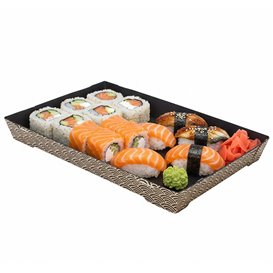 Contenitore per Sushi Cartone ''Waves'' 23,5x16cm (200 Pezzi)