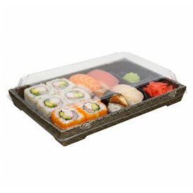 Coperchio per Imballaggio Sushi in rPET 23,5x16cm (50 Pezzi)