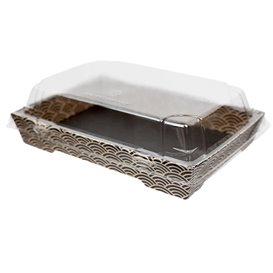 Coperchio Imballaggi Sushi rPET 16,5x11,5cm (400 Pezzi)