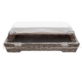Coperchio Imballaggi Sushi rPET 18,5x12,5cm (400 Pezzi)