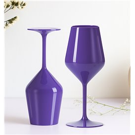 Calice da Vino Riutilizzabile Durevole in Tritan Viola 470ml (6 Pezzo)