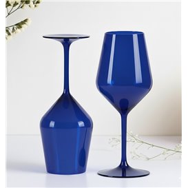 Calice Riutilizzabile Durable da Vino Tritan Blu Scuro 470ml (6 Pezzo)