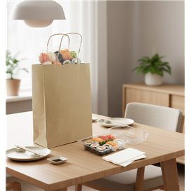 Buste Shopper in Carta 115g/m² 18+8x24cm (25 Pezzi)