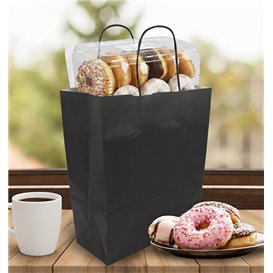Buste Shopper in Carta Nero90g/m² 24x11x32cm (250 Pezzi)
