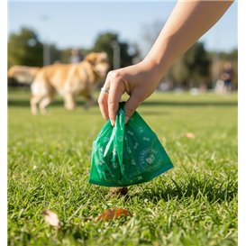Sacchetto per Rifiuti Canini 100% Biodegradabili 20x33cm (3.000 Pezzi)