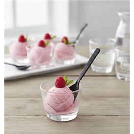 Cucchiaino Plastica Degustazione Nera 100 mm (50 Pezzi)