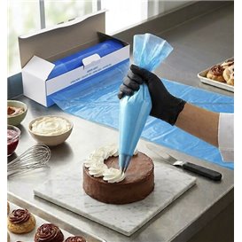 Sac à Poche PE in Rotolo Blu 28x55cm (100 Pezzi)